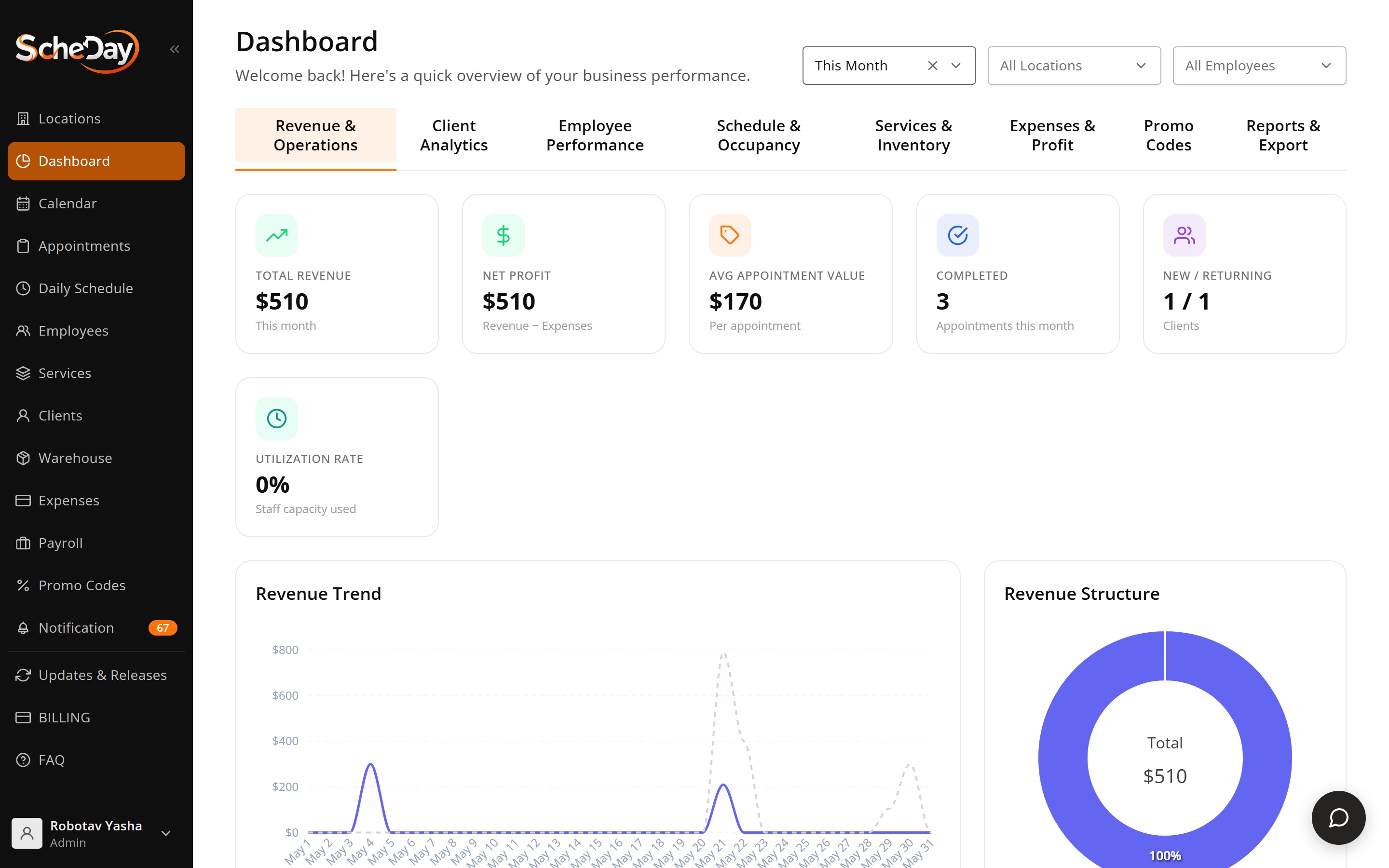 ScheDay desktop app interface