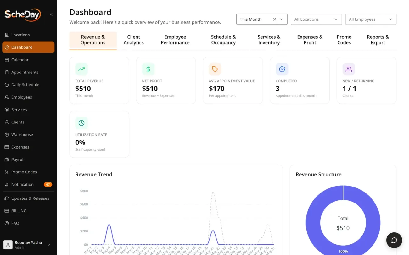 ScheDay desktop app interface